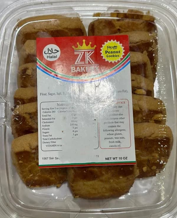Zk Bakery Peanut Cookies